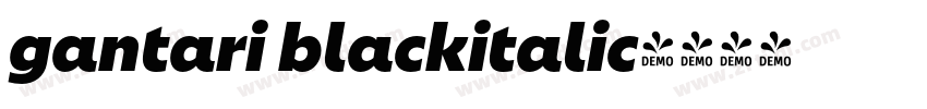 gantari blackitalic字体转换